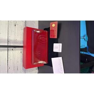 Cartier Red Patent Leather Women's Wallet